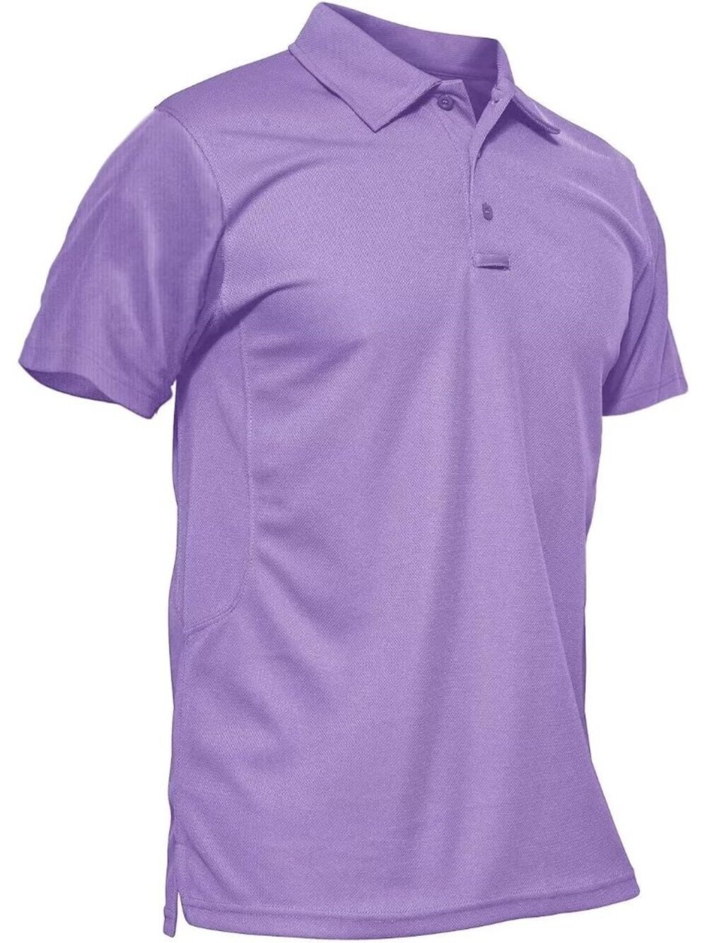 Men's Light Purple Short Quick Dry Performance Short Sleeve Tactical Polo Shirts